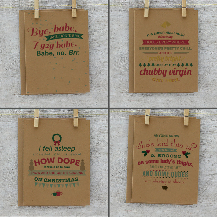 Holiday Haiku Greeting Cards and Remixed Christmas... - Some Things I Made #card #design #christmas #holiday #typography