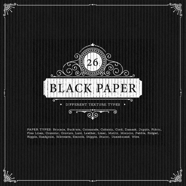 26 Black Paper Background Textures #blackpaper #papertextures #textures #backgrounds