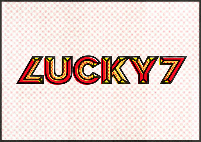 LUCKY7 #halftone #bold #seven #lucky #typography