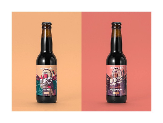 Dziki Wschód Brewery Packaging - Mindsparkle Mag Motyw Studio designed the packaging for the Native american series of beer labels of Dziki Wschód (Wild East) Brewery. #logo #packaging #identity #branding #design #color #photography #graphic #design #gallery #blog #project #mindsparkle #mag #beautiful #portfolio #designer