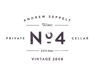 Andrew Seppelt Wines ~ No.4 #rhodes #branding #wine #label #cj #logo