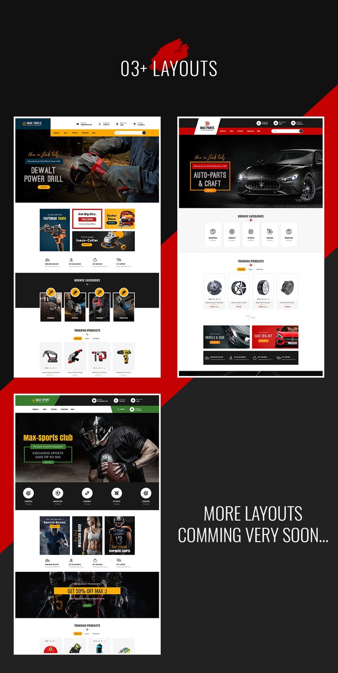 #Max #Tools - #Auto #Parts #Sports - #Opencart #Multipurpose #Responsive #Theme | #TemplateTrip #eCommerce #Website #Design #Template