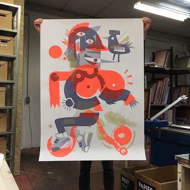Made this awesome #screenprint with @stanggubbels today!