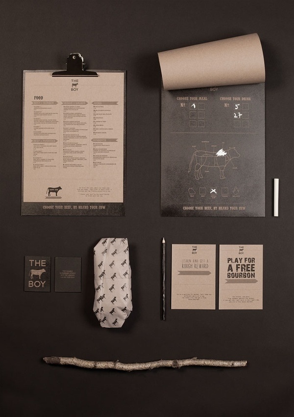THE COW BOY IDENTITY Designed by London based graphic designer Livia Ritthaler. #catering