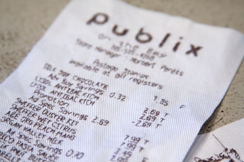 Receipt (Publix), 2008 – Frances Trombly #embroidery #frances #trombly #handmade