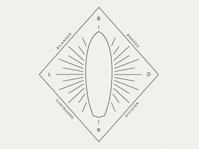Bilander #pictogram #surf #bilander #label #logo #surfboard #division