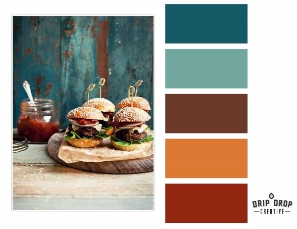 Color & Design Blog | Drip Drop Creative - Websites & Graphic Design #design #color #rust #nuetral #brown #blue #teal