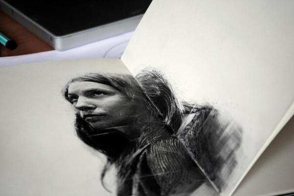 Graphite Portraits of Friends by Thomas Cian #illustration #idea #studio #graphite