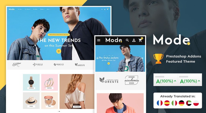 Mode - Fashion Style & Apparels - Prestashop Responsive Theme