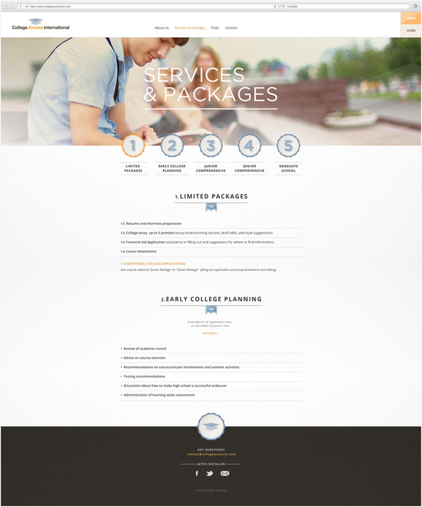Identity College Access International #mexico #design #education #mno #web
