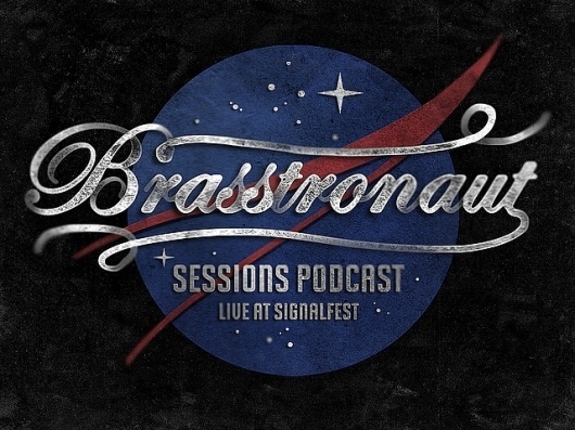 All sizes | Brasstronaut | Flickr - Photo Sharing! #script #nasa #texture #brasstronaut #music #logo #typography