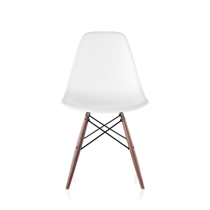 Eames Molded Plastic Side Chair Dowel Base by Charles & Ray Eames for Herman Miller. #charlesandrayeames #hermanmiller #eames #sidechair