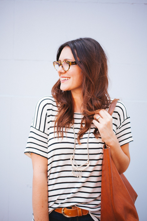 Kendi Everyday: Cognac + Stripes #fashion #strips #photography