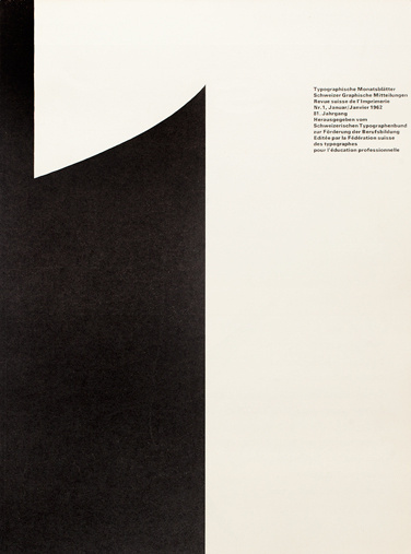 Cover from 1962 issue 1 | Cover Design André Gürtler Bruno Pfäffli Typeface Univers | #layout #swiss #typography
