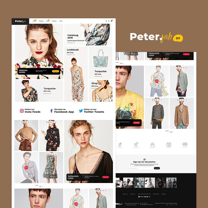 #Peter #Fashion #Boutique - #Shopify Multi-purpose Responsive #Theme | #TemplateTrip #eCommerce #Website #Design