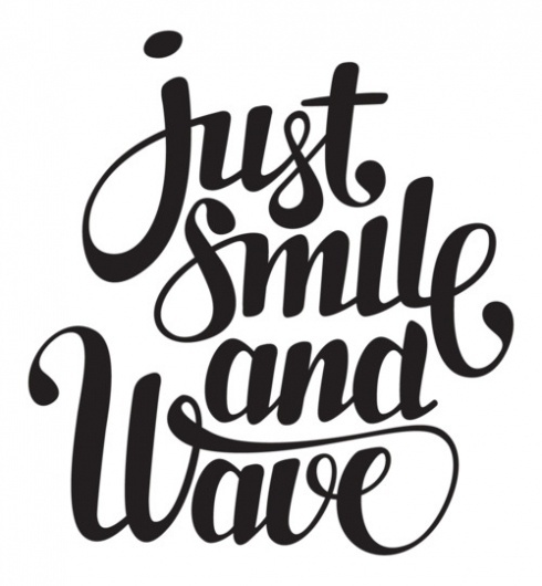 Hello:) #doris #poligrates #lettering #just #wave #smile #and #jsaw #typography