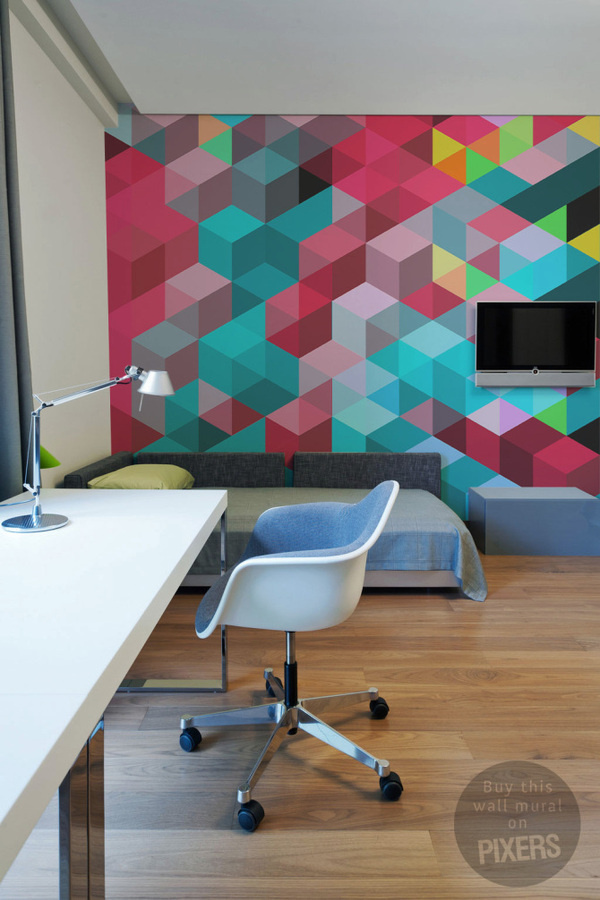 Geometric Jacket #interior #mural #design #decor #home #geometric #wall