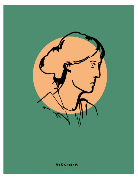 Virginia Woolf #michael #illustration #constantine #authors