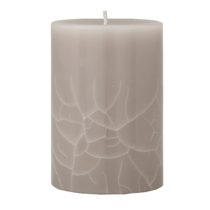Crackle Pillar Creamy Vanilla & Coconut Scented Candle, 10 x 7 cm