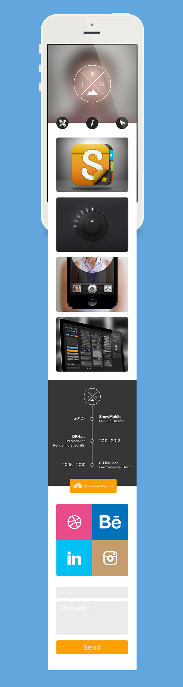 Mobile Website - Justin Graham #ux #ui #mobile #webdesign #web
