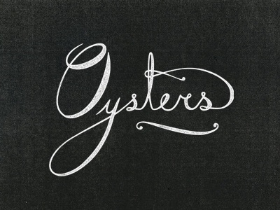 Dribbble - Island Creek Oysters by Jennifer Lucey-Brzoza #calligraphy #typography