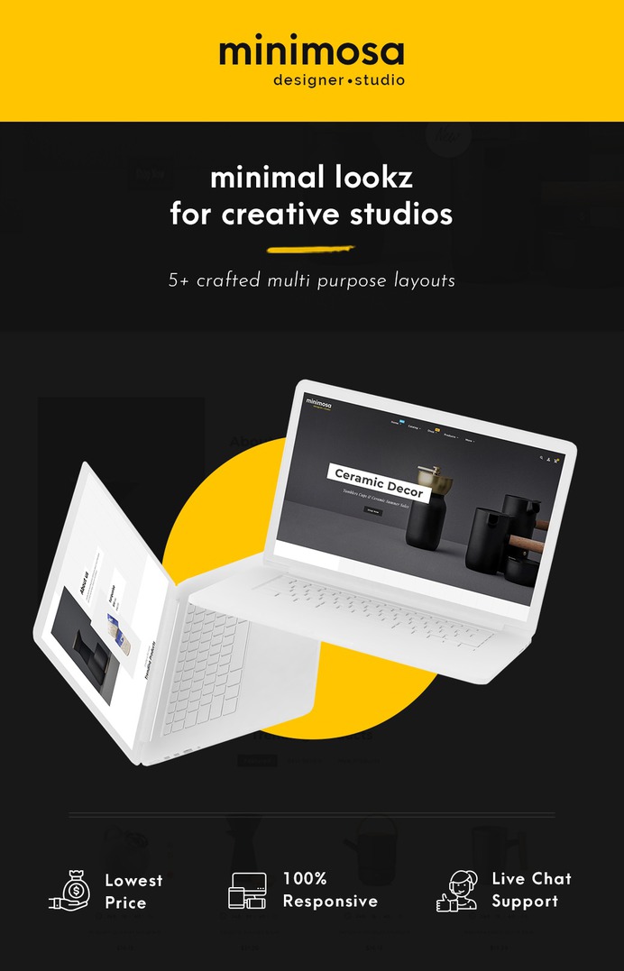 #minimosa #Art #Design #Studio - #Shopify Multi-purpose Responsive #Theme | #TemplateTrip #eCommerce #Website #Design