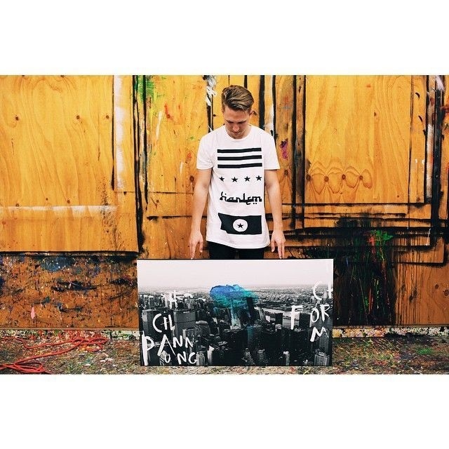 Jake Hart in his studio #urban #paint #industrial #art #street #canvas #artist #colour