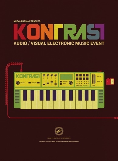 Kontrast - A Nueva Forma Audio/Visual Music Event on the Behance Network #colorcubic #kontrast #print #design #nueva #forma #illustration #poster #music