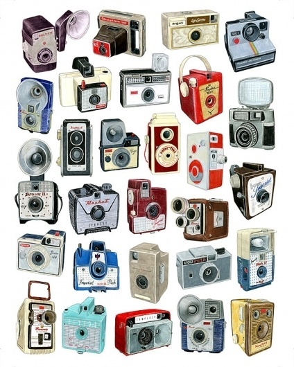 28 old camera drawings by Christine Berrie | Doobybrain.com #illustration