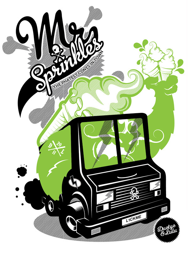 Dustys and Lulu → Mr Sprinkles #zealand #illustration #graphic #new
