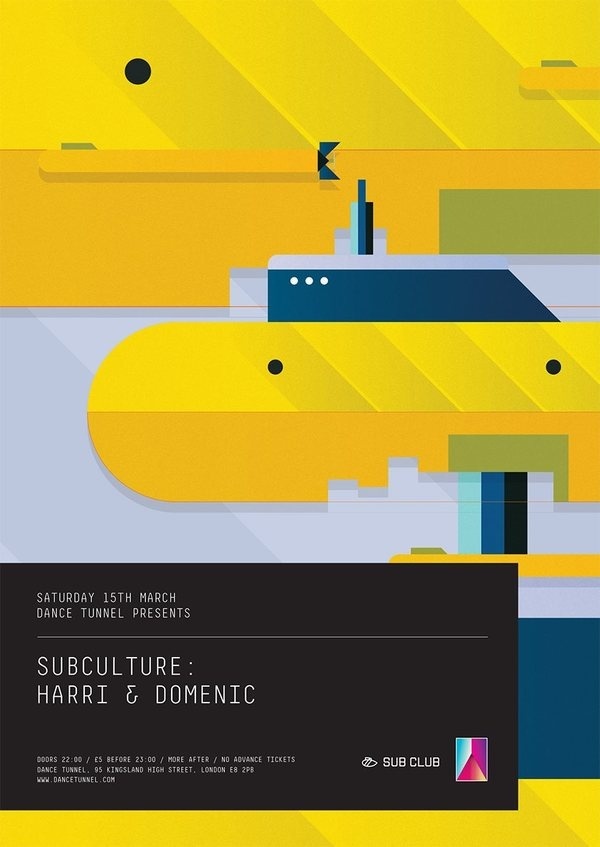 RA: Subculture: Harri & Domenic at Dance Tunnel, London #design #graphic #poster #music #typography