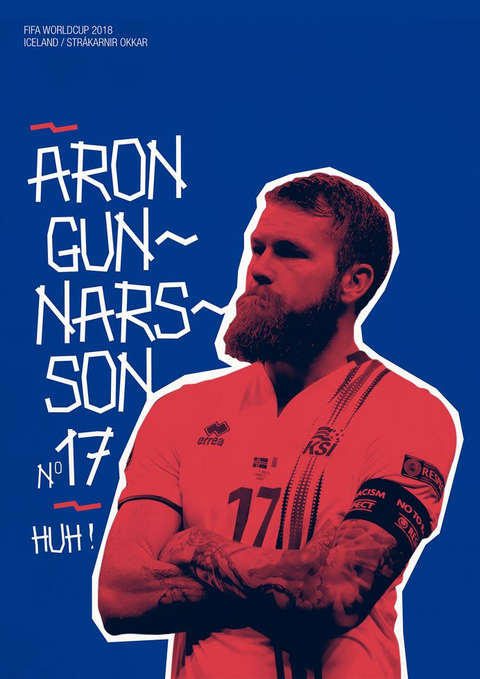 FIFA WORLDCUP 2018 on Behance / Soccer Poster / Iceland / Aron Gunnarsson