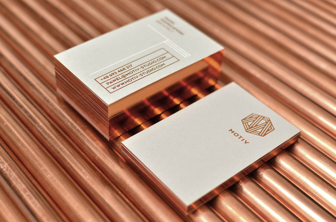 Beautiful copper edging from negation studio. #print #stationery #copper #foil