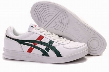 Asics Top Seven White/Dark Green/Red Men's #shoes