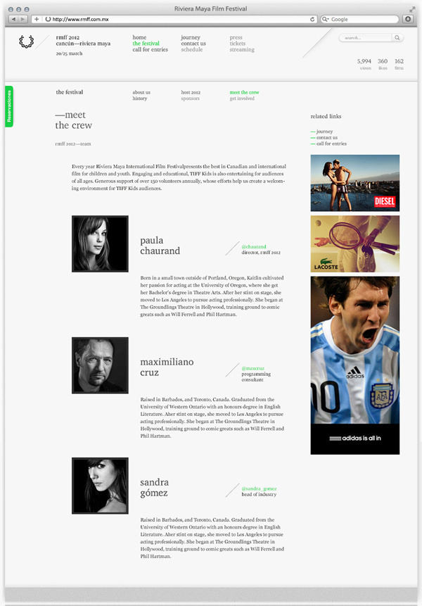 RMFF — Riviera Maya Film Festival on Behance #rmff #festival #maya #brand #riviera #film #green