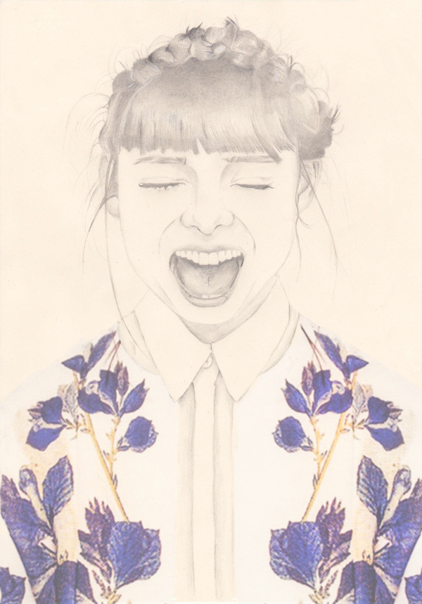 Happy bangs #draw #braids #girl #flowers