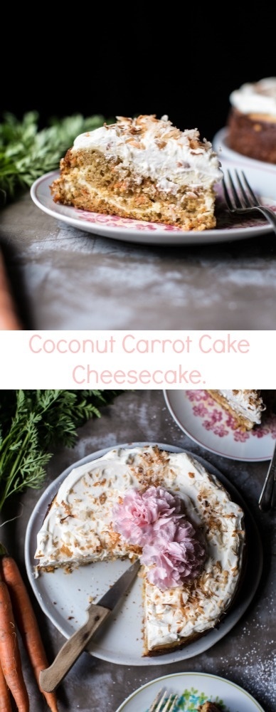 Coconut carrot cake cheesecake