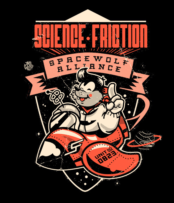 Science Friction Jim Stark Co. #illustration #design #character #shirt