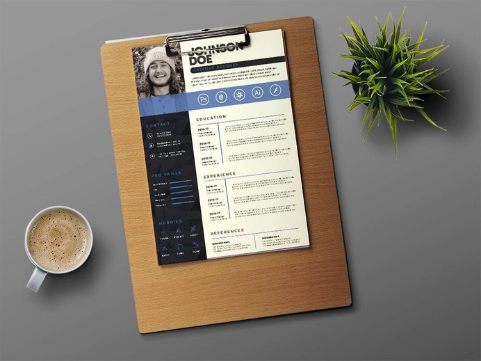 Free Professional CV Template with Three Colors Option