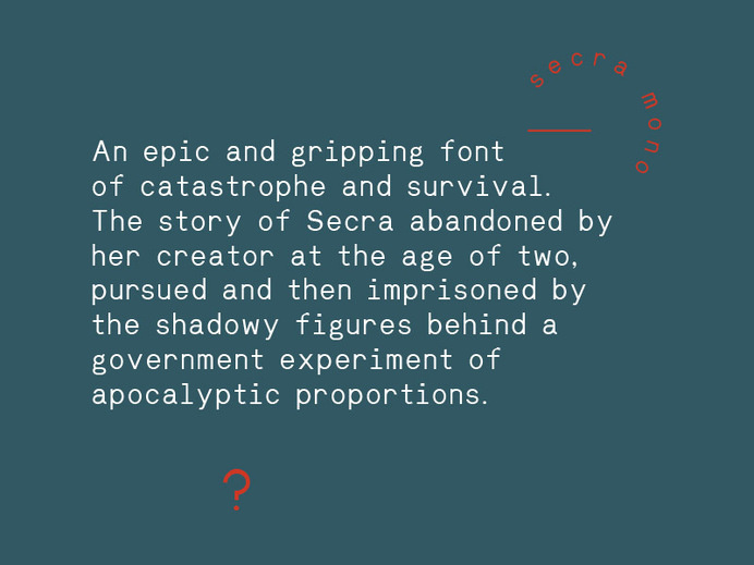 Secra Mono - grab.the.eye | design & visual communication #font #monospace #secra #typography