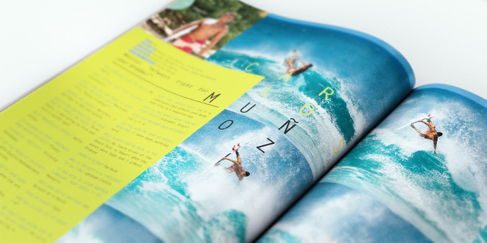 Surfing Magazine Editorial 2012 - Joy Stain #surf #surfing #print #spread #layout #editorial #magazine #typography