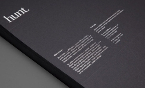 Hunt - The Pool #print #design #identity #stationery