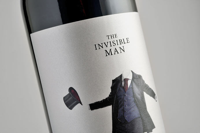 The Invisible Man, wine label by Estudio Maba #label #wine #bottle #suit #elegant #invisible #man