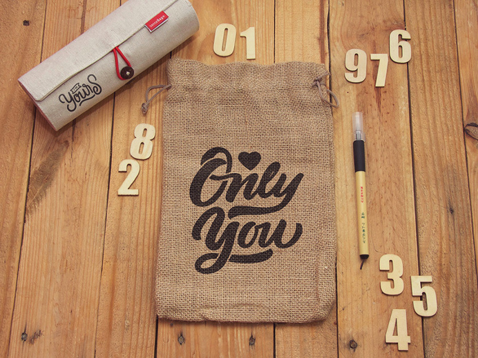 Photorealistic Sack Bag Mockup #branding #bag #mockup