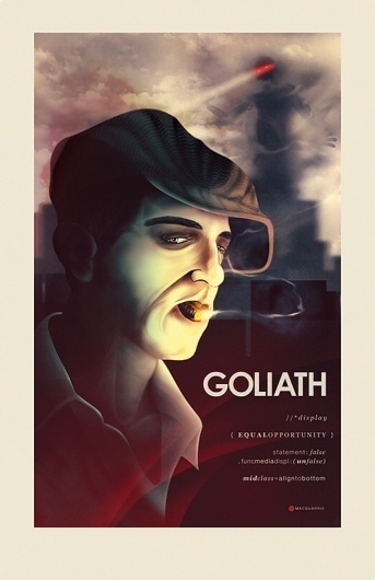 Goliath Poster Design « matmacquarrie.ca #robot #digital #macquarrie #painting #mat #poster #goliath