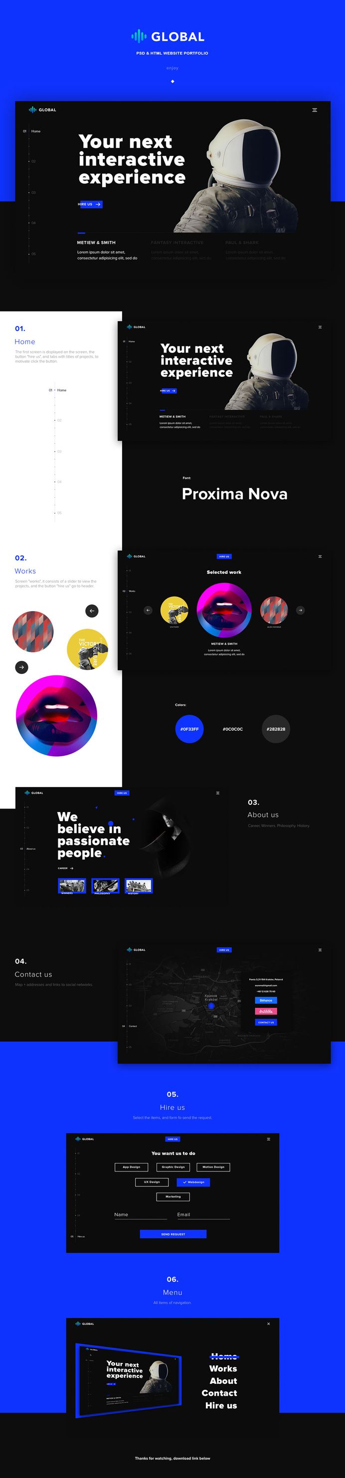 Global Free one Page Portfolio