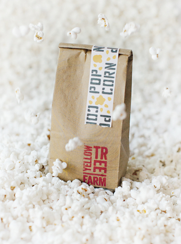 YT Popcorn #packaging #organic #handmade #farm #popcorn #yellowtree