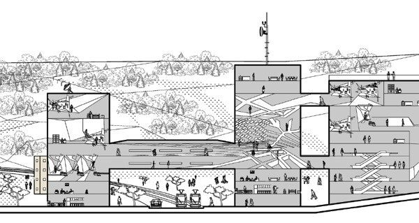 An Alternative Urban Prison ISLAND OF HAPPY HEALING Hong Kong #section #architecture