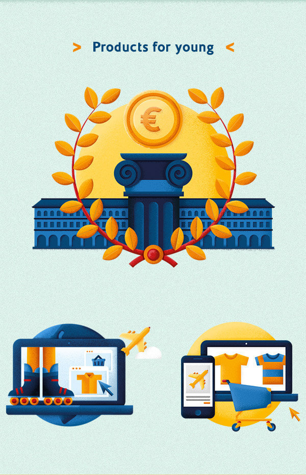 UBI Banca Restyling on Behance #icon #illustration #bank
