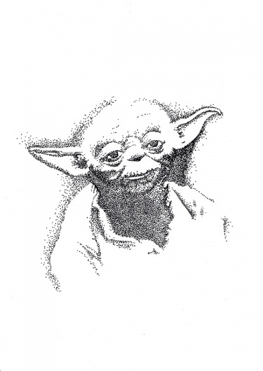 MAY THE FORCE BE WITH YOU on the Behance Network #doris #poligrates #wars #dots #star #drawing
